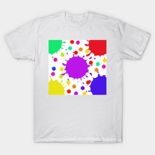 COLORFUL WATERCOLOR SPLATTER PATTERN BACKGROUND T-Shirt